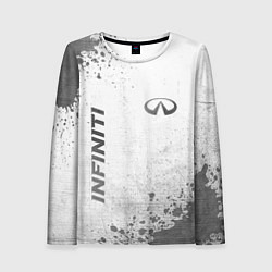 Лонгслив женский Infiniti - white gradient вертикально, цвет: 3D-принт