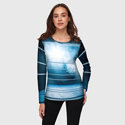 Лонгслив женский Ринг в тумане, цвет: 3D-принт — фото 2