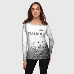 Лонгслив женский Papa Roach - white gradient посередине, цвет: 3D-принт — фото 2