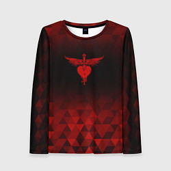 Лонгслив женский Bon Jovi red poly, цвет: 3D-принт