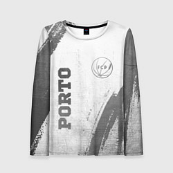 Лонгслив женский Porto - white gradient вертикально, цвет: 3D-принт