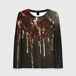 Лонгслив женский Стекающий мед - текстура, цвет: 3D-принт