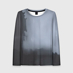 Лонгслив женский Абстракция с серым и черным, цвет: 3D-принт