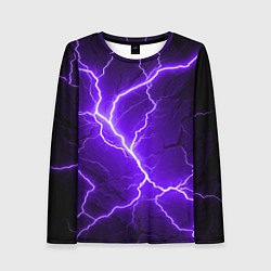 Лонгслив женский Color purple black, цвет: 3D-принт