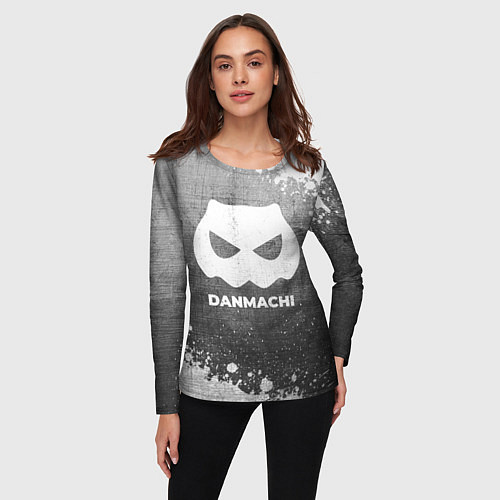 Женский лонгслив DanMachi - grey gradient / 3D-принт – фото 3