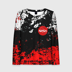 Лонгслив женский Nasa краски, цвет: 3D-принт