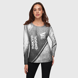 Лонгслив женский Tokyo Ghoul - grey gradient вертикально, цвет: 3D-принт — фото 2