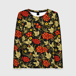 Женский лонгслив Русский узор с позолотой