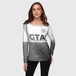 Лонгслив женский GTA - white gradient посередине, цвет: 3D-принт — фото 2