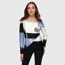 Лонгслив женский Volkswagen логотип, цвет: 3D-принт — фото 2