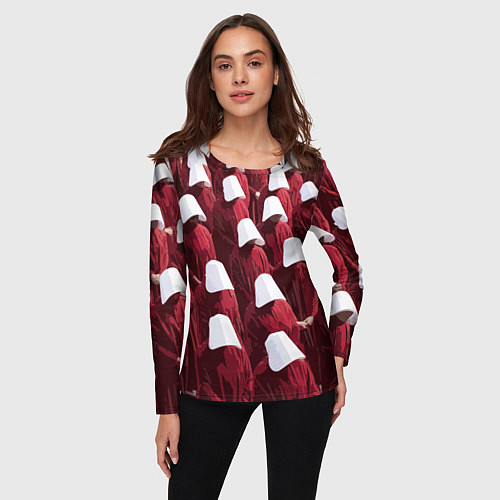 Женский лонгслив Рассказ служанки паттерн / 3D-принт – фото 3