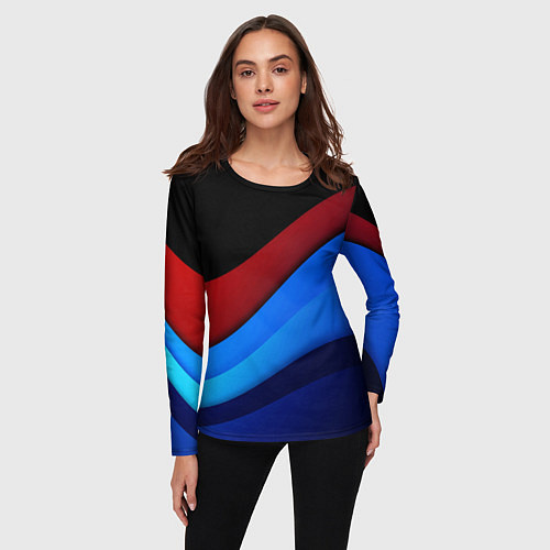 Женский лонгслив Multicoloured / 3D-принт – фото 3