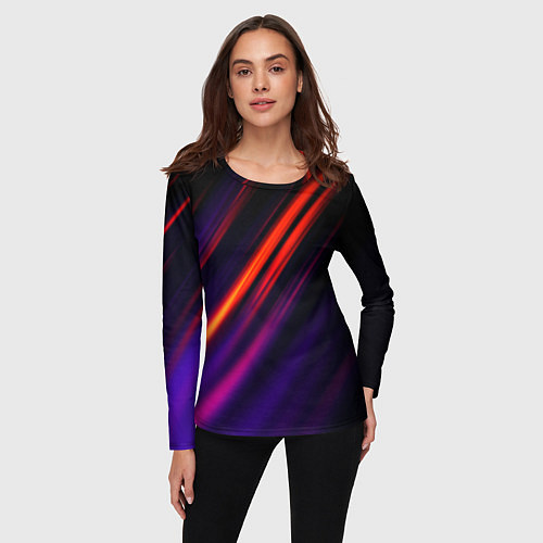 Женский лонгслив Multicolored / 3D-принт – фото 3