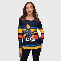 Лонгслив женский Counter strike go 2, цвет: 3D-принт — фото 2