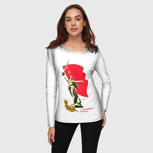 Женский лонгслив Праздник победы / 3D-принт – фото 3
