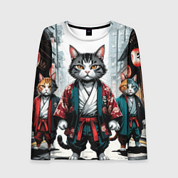 Лонгслив женский Коты якудза, цвет: 3D-принт