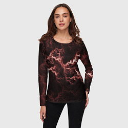 Лонгслив женский Lightning red, цвет: 3D-принт — фото 2