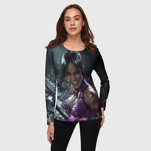 Женский лонгслив Счастливая Милина МК / 3D-принт – фото 3