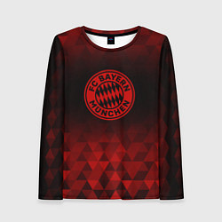 Лонгслив женский Bayern red poly, цвет: 3D-принт