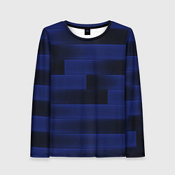 Лонгслив женский Color blue square, цвет: 3D-принт