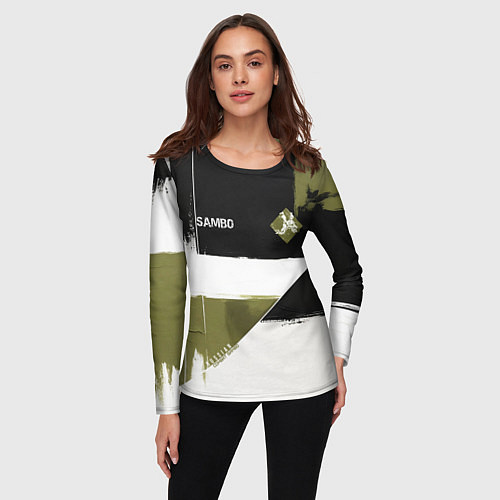 Женский лонгслив Русское самбо / 3D-принт – фото 3