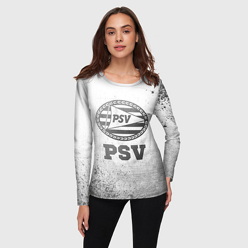 Женский лонгслив PSV - white gradient / 3D-принт – фото 3