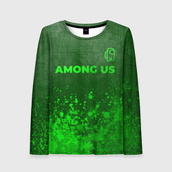 Лонгслив женский Among Us - green gradient посередине, цвет: 3D-принт