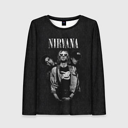 Лонгслив женский Nirvana kurt krist dave, цвет: 3D-принт