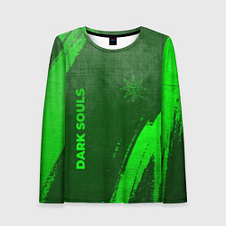 Лонгслив женский Dark Souls - green gradient вертикально, цвет: 3D-принт