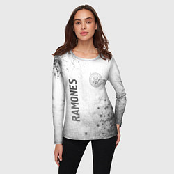 Лонгслив женский Ramones - white gradient вертикально, цвет: 3D-принт — фото 2