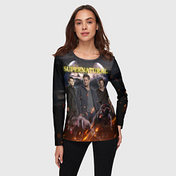 Лонгслив женский Supernatural - true hunters, цвет: 3D-принт — фото 2
