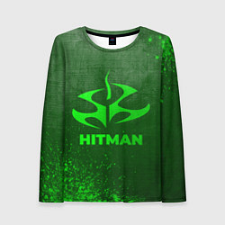 Лонгслив женский Hitman - green gradient, цвет: 3D-принт