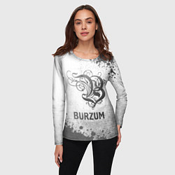 Лонгслив женский Burzum - white gradient, цвет: 3D-принт — фото 2