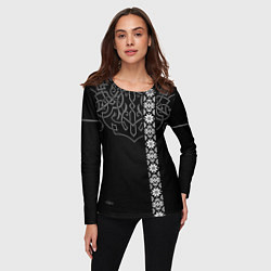 Лонгслив женский Славянские символы традиции народа, цвет: 3D-принт — фото 2