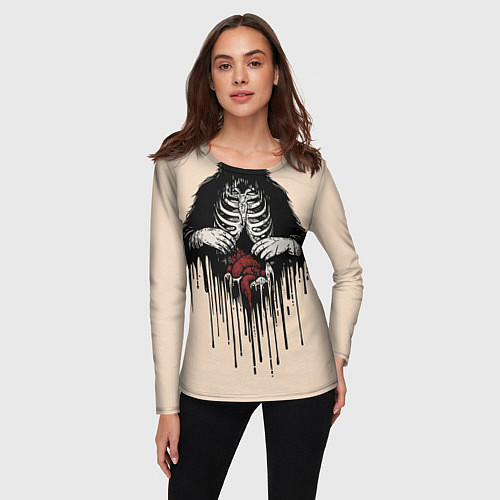 Женский лонгслив Опасные руки / 3D-принт – фото 3