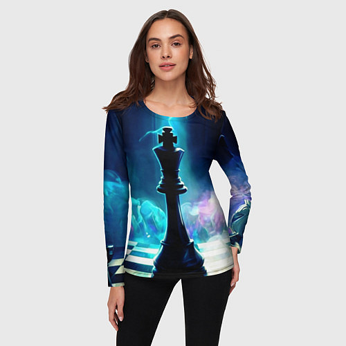 Женский лонгслив Дымовая партия / 3D-принт – фото 3