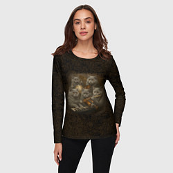 Лонгслив женский Когда Наташа музыкант, цвет: 3D-принт — фото 2