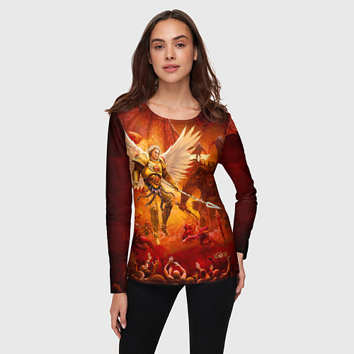 Женский лонгслив Сангвиний великий ангел / 3D-принт – фото 3