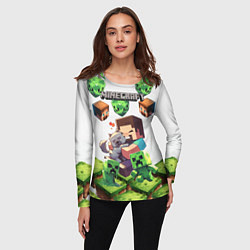 Лонгслив женский World of minecraft, цвет: 3D-принт — фото 2