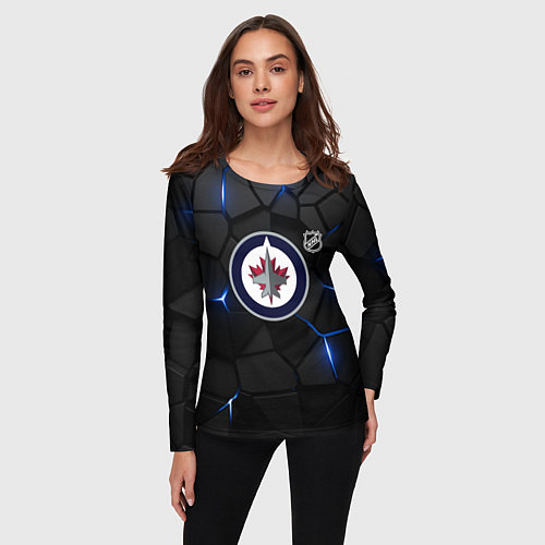 Женский лонгслив Виннипег Джетс - НХЛ хоккей / 3D-принт – фото 3