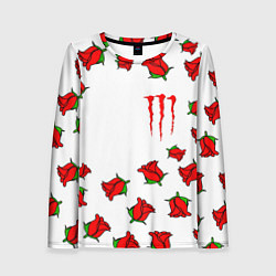 Женский лонгслив Monster energy steel rose