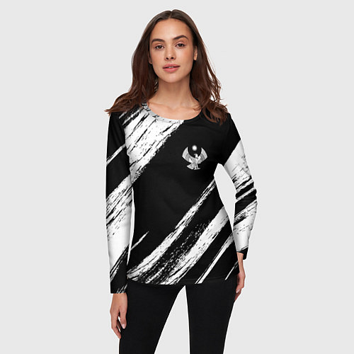 Женский лонгслив Дагестан - брызги / 3D-принт – фото 3