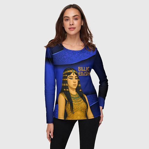 Женский лонгслив Билли Айлиш в образе фараона / 3D-принт – фото 3