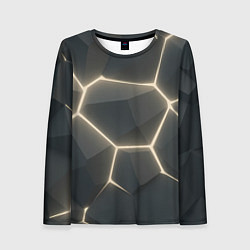 Лонгслив женский Объемные серые плиты, цвет: 3D-принт