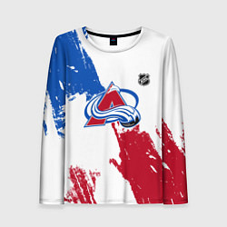 Женский лонгслив Колорадо Эвеланш - брызги красок