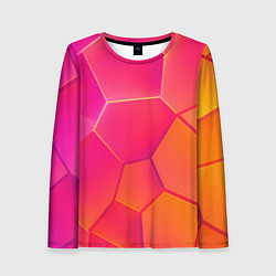 Женский лонгслив Розово-оранжевые плиты