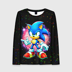 Лонгслив женский Sonic in space, цвет: 3D-принт