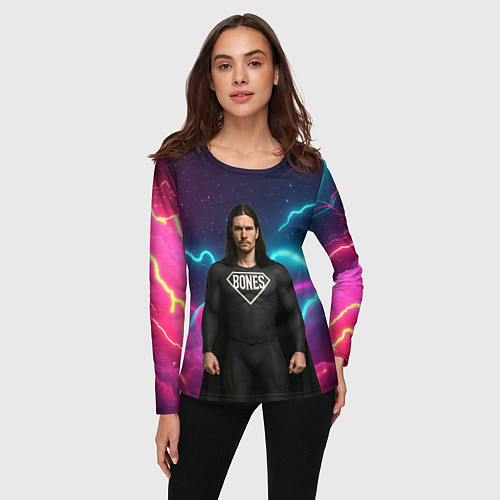 Женский лонгслив Bones в образе супергероя / 3D-принт – фото 3
