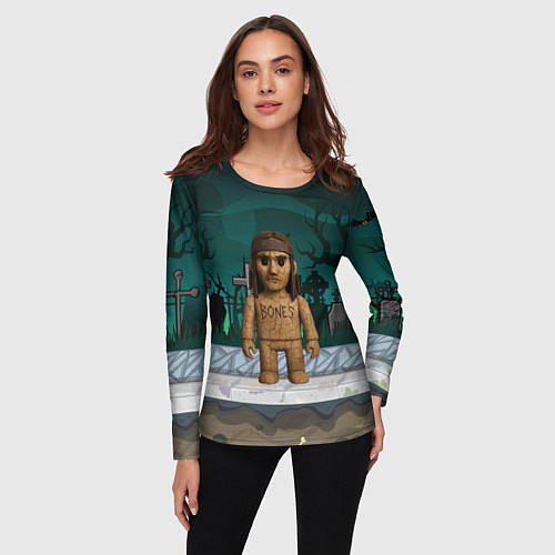 Женский лонгслив Bones в стиле куклы Вуды / 3D-принт – фото 3