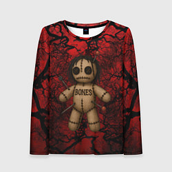 Лонгслив женский Кукла Вуду Bones, цвет: 3D-принт